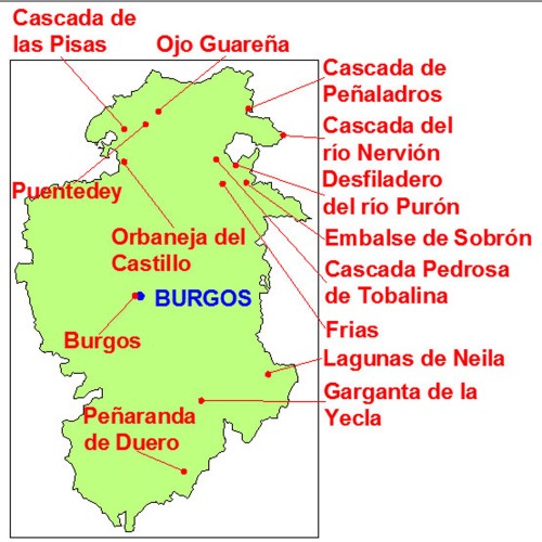 mapa burgos