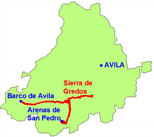 mapa sierra de gredos